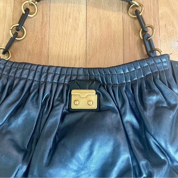 Marc by Marc Jacobs Pewter Lambskin Leather Hobo Bag NWT - Picture 4 of 11